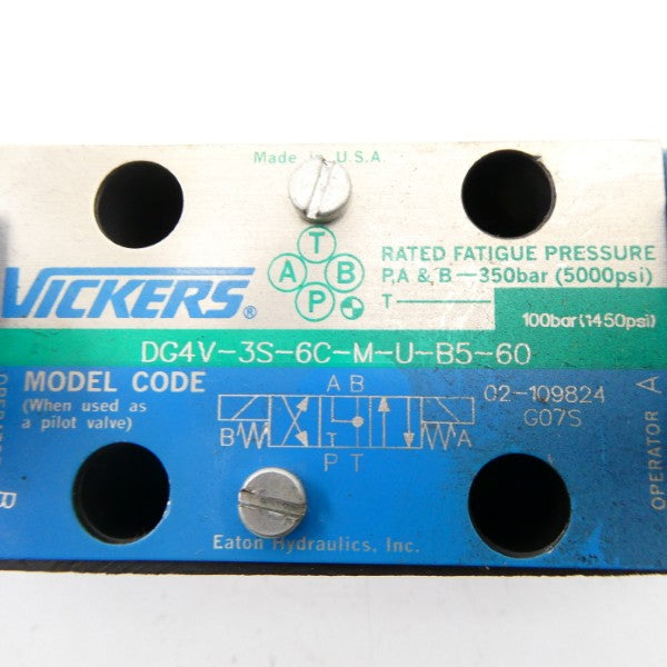 VICKERS DG4V3S6CMUB560 02-109824 5000PSI NSNP