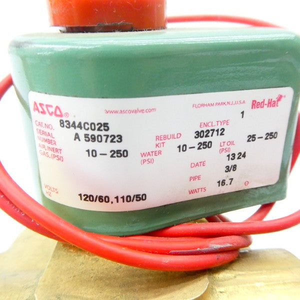 ASCO 8344C025 110/120V 10-250PSI 3/8" NSNP