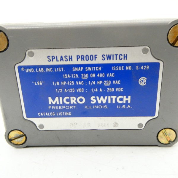 MICRO SWITCH 0P-AR 480VAC 15A NSNP