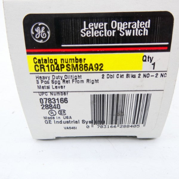 GENERAL ELECTRIC CR104PSM86A92 NSMP