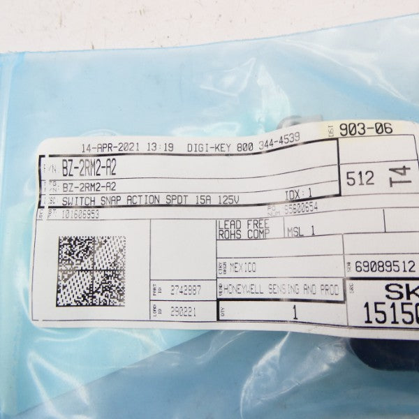 HONEYWELL BZ-2RM2-A2 125V 15A NSMP