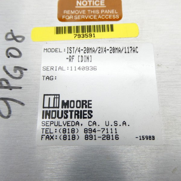 MOORE INDUSTRIES IST/4-20MA/2X4-20MA/117AC-RF[DIN] NSNP