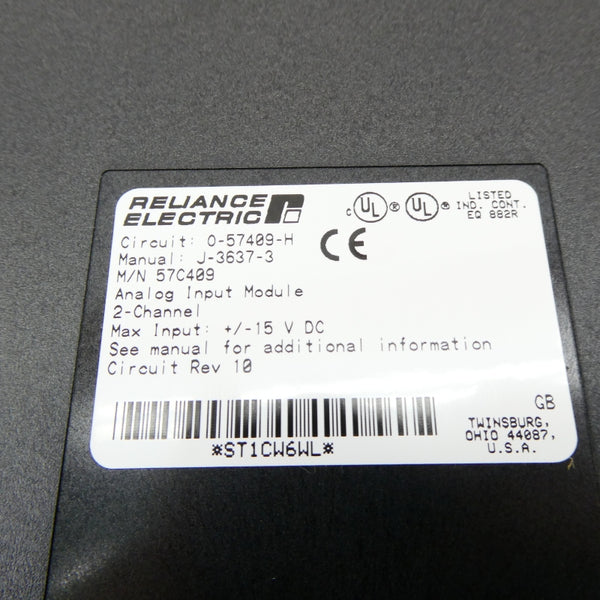 RELIANCE ELECTRIC 57C409 0-57409-H 15VDC REV. 10 NSNP