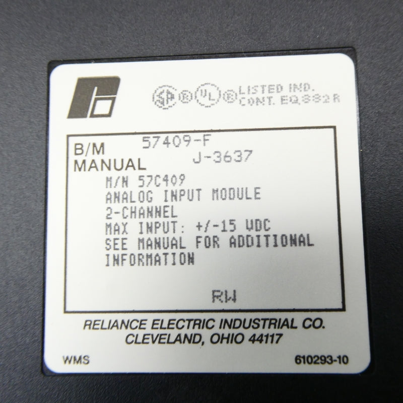 RELIANCE ELECTRIC 57C409 57409-F 15VDC NSNP