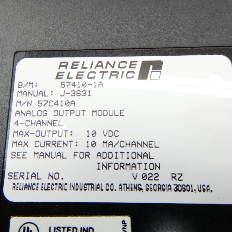 RELIANCE ELECTRIC 57C410A 57410-1A 10VDC NSNP
