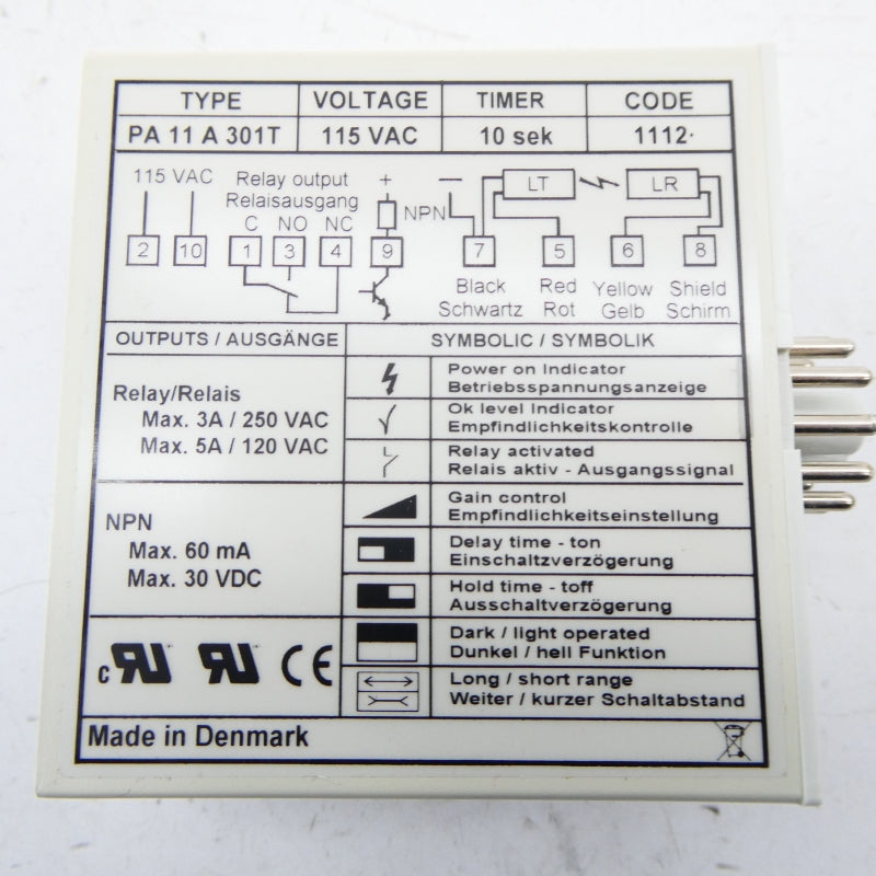 TELCO PA11A301T 115VAC NSNP