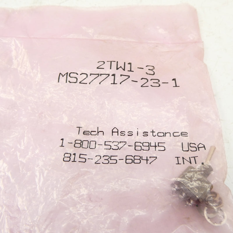 TECH ASSISTANCE 2TW1-3 MS27717-23-1 NSMP