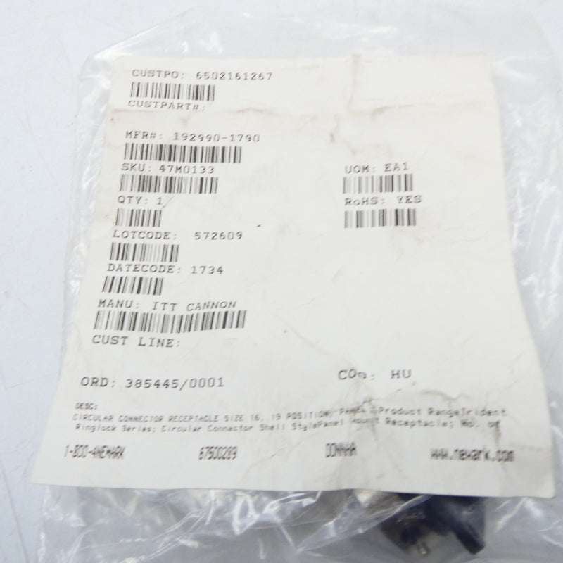 ITT CANNON 192990-1790 NSMP