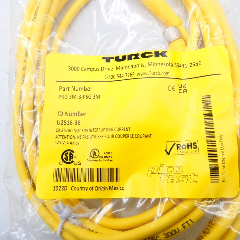 TURCK PKG3M-3-PSG3M U2516-36 125V 4A NSMP