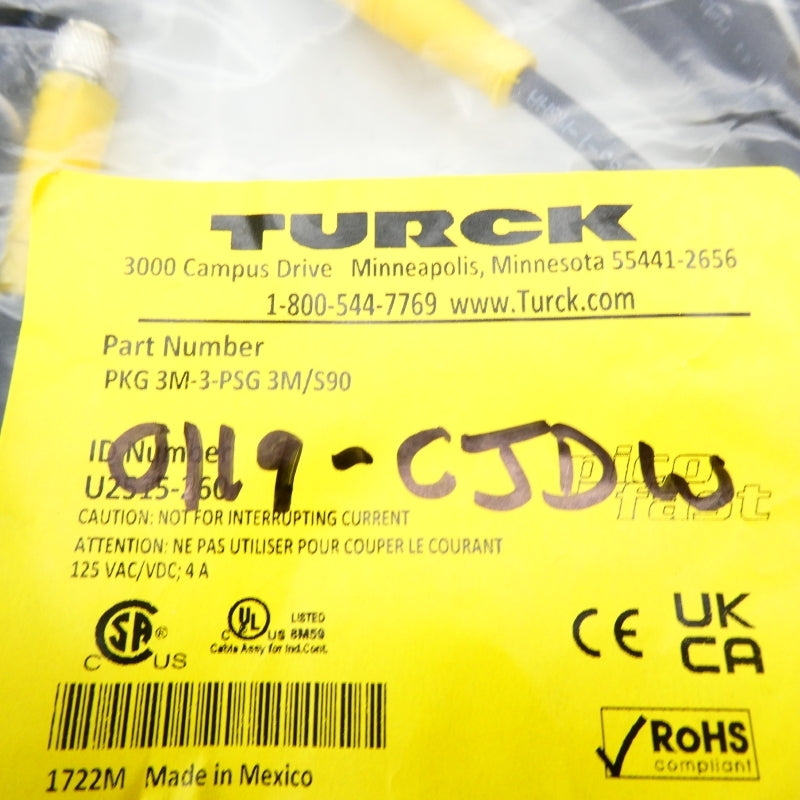 TURCK PKG3M-3-PSG3M/S90 U2515-260 120VAC/DC 4A NSMP