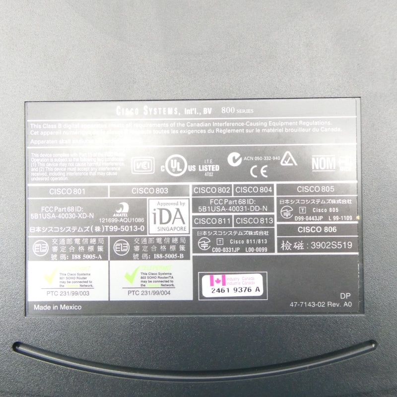 CISCO SYSTEMS CISCO801 NSNP