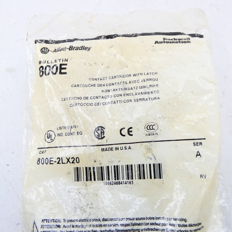 ALLEN BRADLEY 800E-2LX20 SER. A NSMP