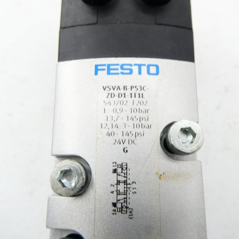 FESTO VSVA-B-P53C-ZD-D1-1T1L 543702 24VDC 13.7-145PSI NSNP