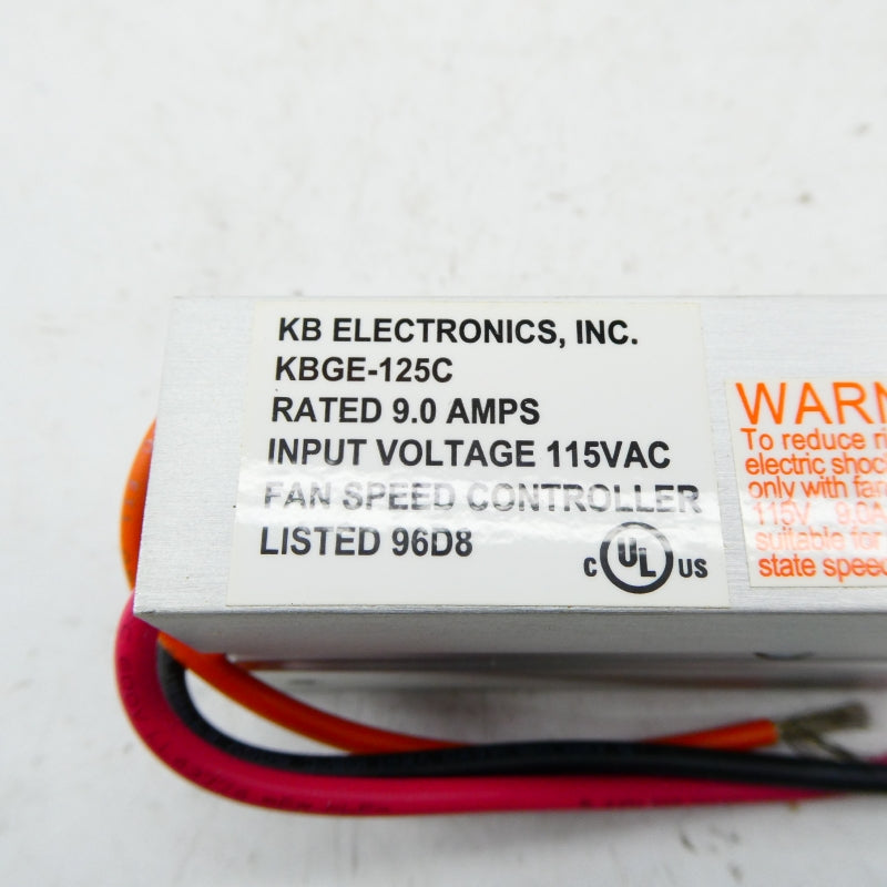 KB ELECTRONICS KBGE-125C 115VAC 9A NSMP