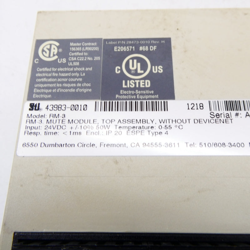 STI 43983-0010 RM-3 24VDC NSNP