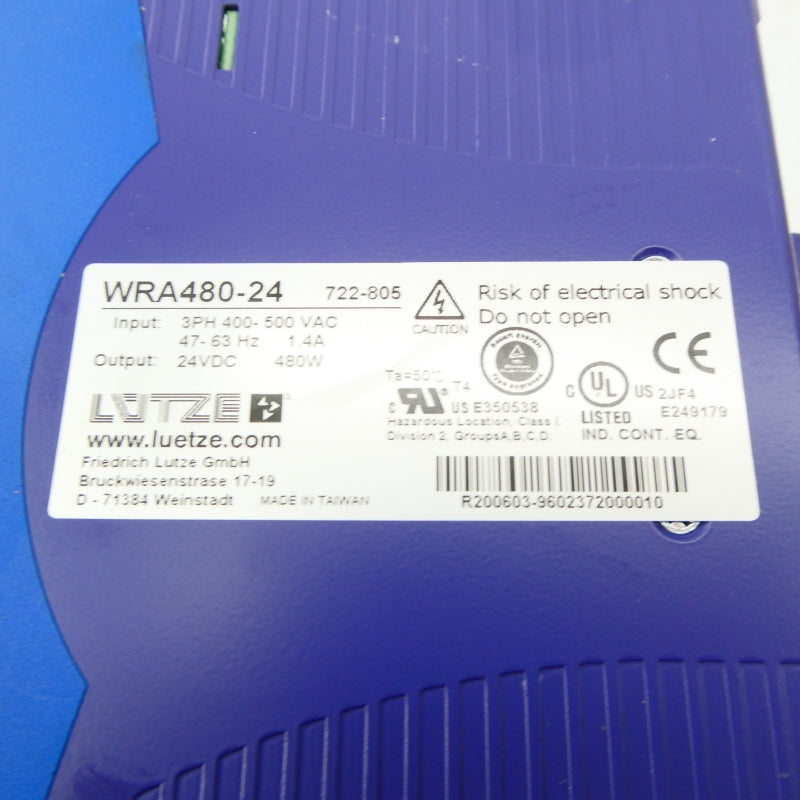 LUETZE WRA480-24 722-805 400-500VAC NSNP