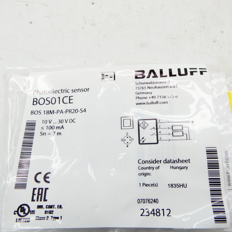 BALLUFF BOS18M-PA-PR20-S4 BOS01CE 10-30VDC NSMP