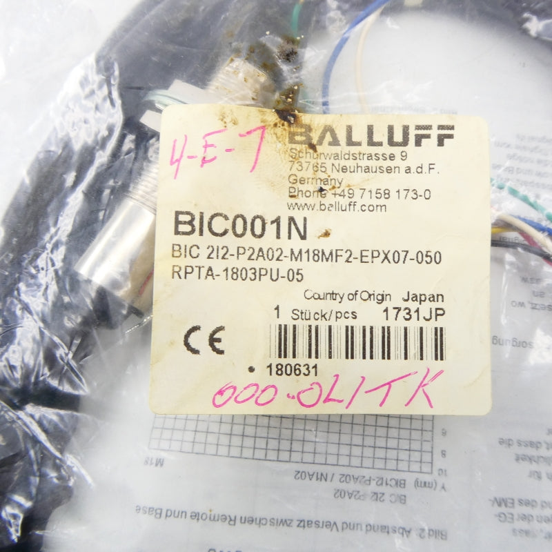 BALLUFF BIC212-P2A02-M18MF2-EPX07-050R PTA-1803PU-05 BIC001N NSMP
