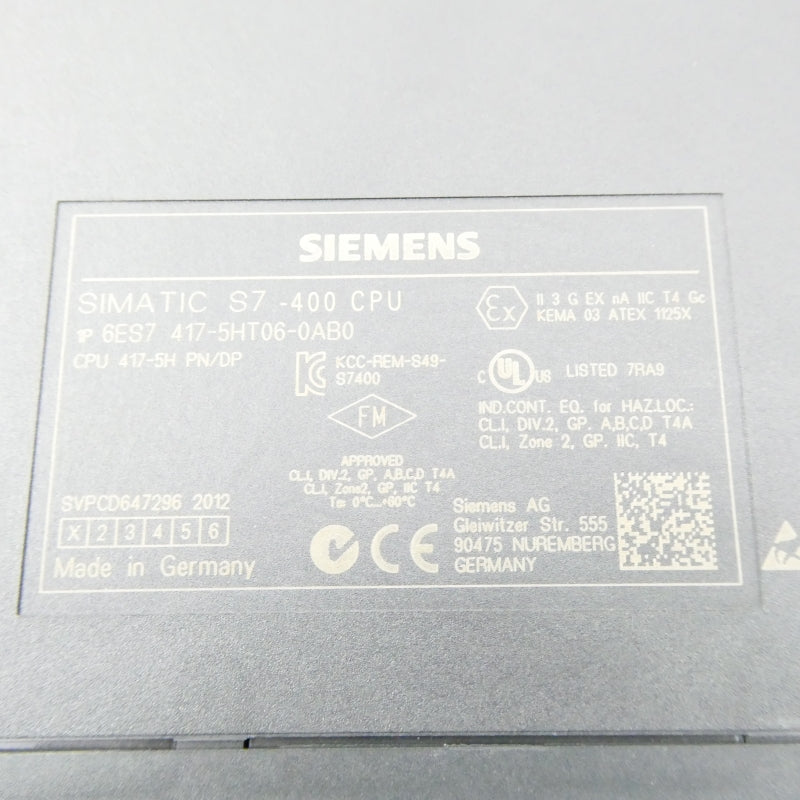 SIEMENS 6ES7417-5HT06-0AB0 NSNP