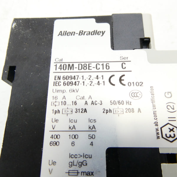 ALLEN BRADLEY 140M-D8E-C16 SER. C 690V 10-16A NSMP
