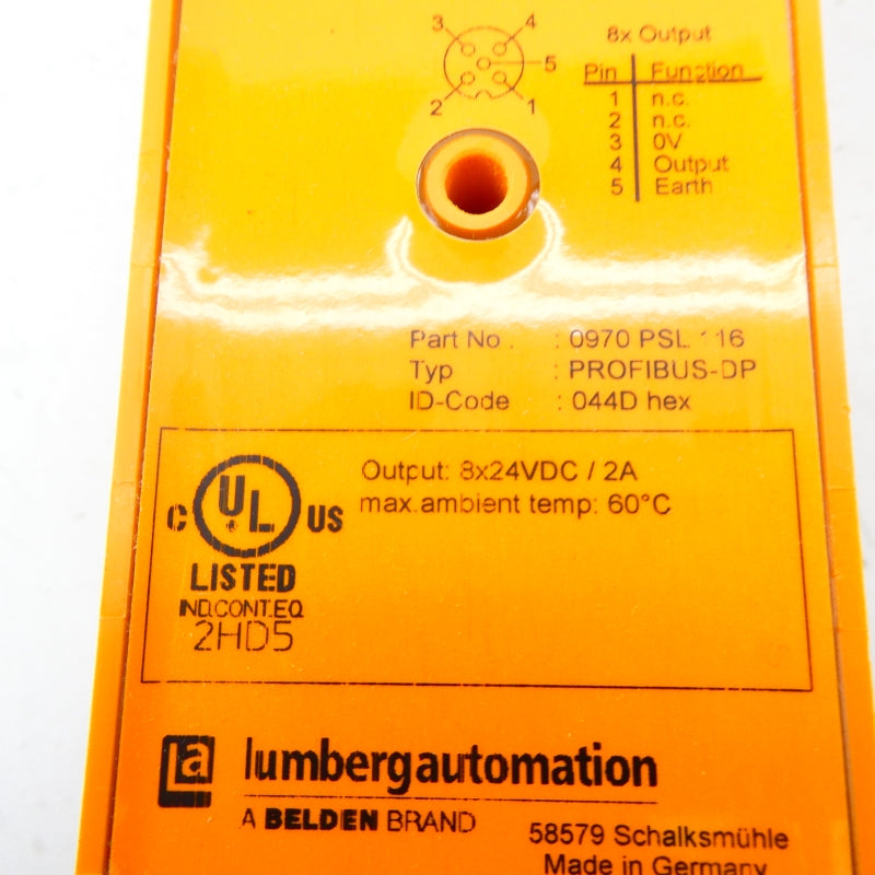 LUMBERG AUTOMATION 0970PSL116 24VDC NSMP