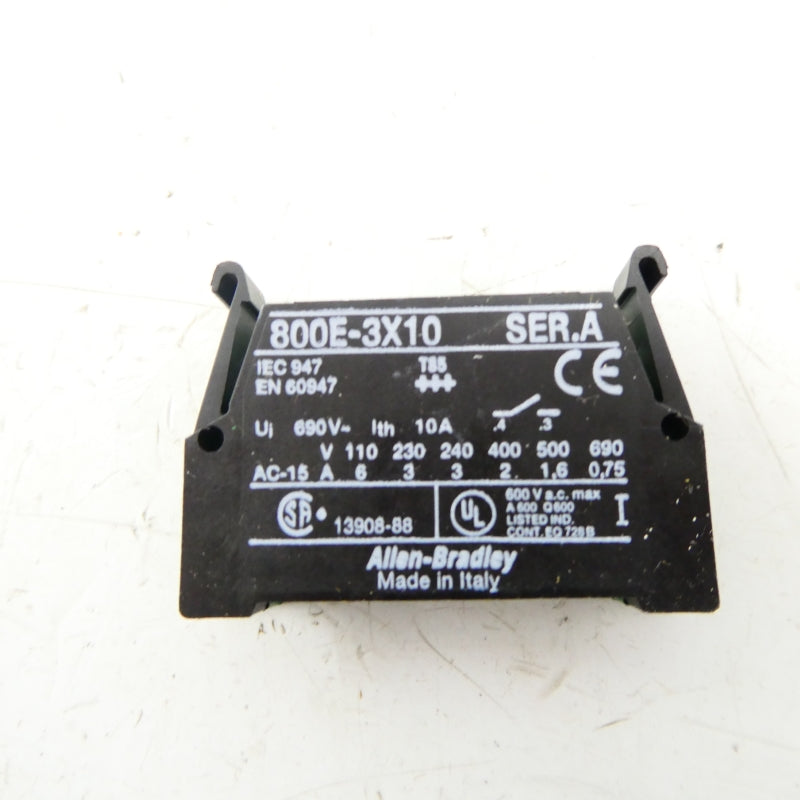 ALLEN BRADLEY 800E-3DL3X10 SER. B 24V NSMP