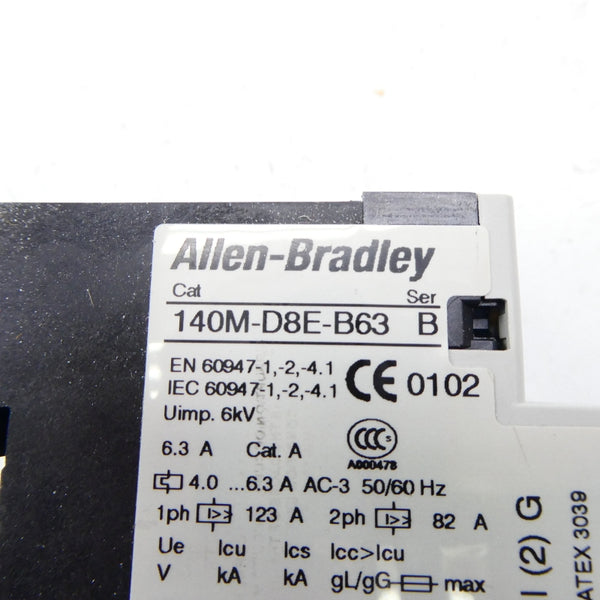 ALLEN BRADLEY 140M-D8E-B63 SER. B 4-6.3A NSNP