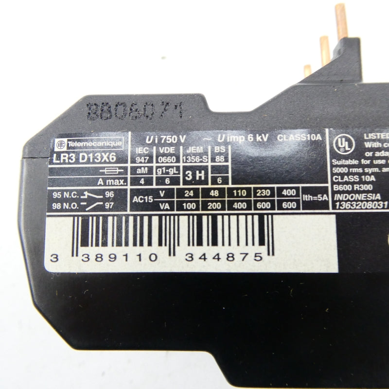 TELEMECANIQUE LR3D13X6 600V 1.25-2A NSMP