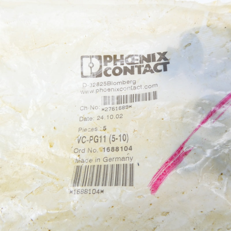 PHOENIX CONTACT VC-PG11(5-10) 1688104 (PKG OF 5) NSMP