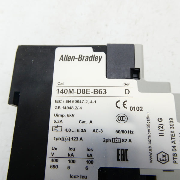 ALLEN BRADLEY 140M-D8E-B63 SER. D 4-6.3A NSMP