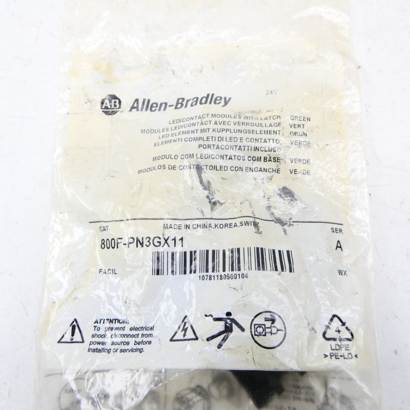 ALLEN BRADLEY 800F-PN3GX11 SER. A 24V NSMP