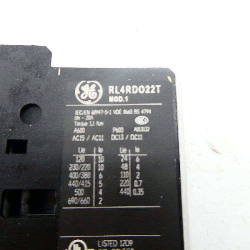 GENERAL ELECTRIC RL4RD022T 24V 20A NSMP
