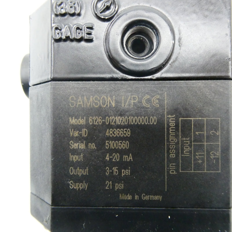 SAMSON 6126-0121020100000.00 4836659 21PSI NSMP
