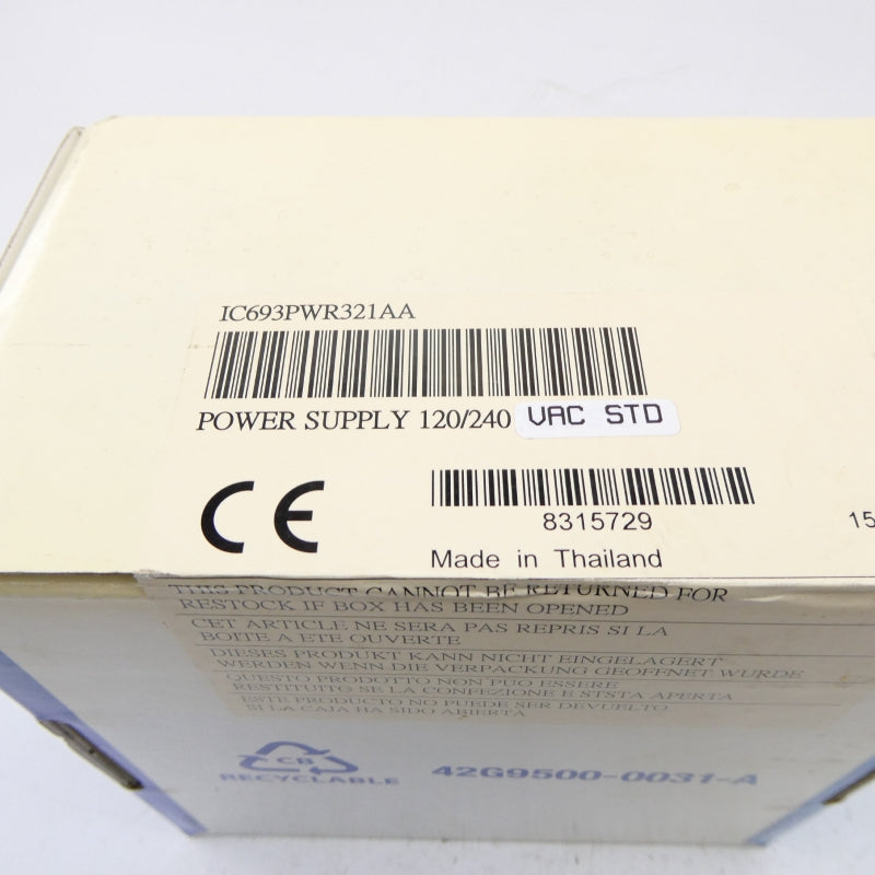 GENERAL ELECTRIC IC693PWR321AA 120/240VAC NSFS