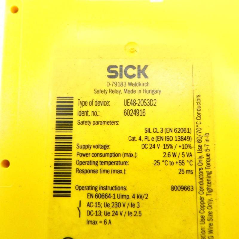 SICK UE48-20S3D2 6024916 24VDC NSMP