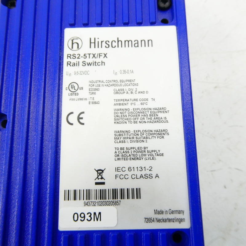 HIRSCHMANN RS2-5TX/FX 9.6-32VDC 0.35-0.1A NSNP