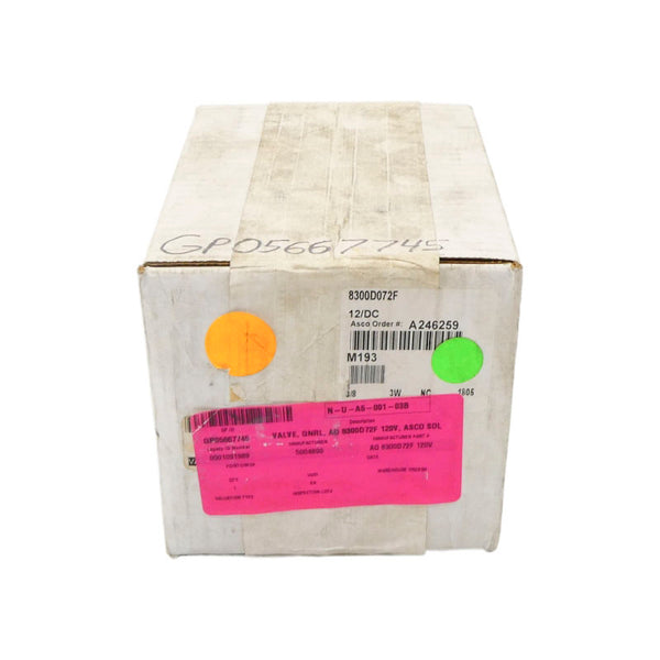 ASCO 8300D072F 12VDC 3/8" NSFS