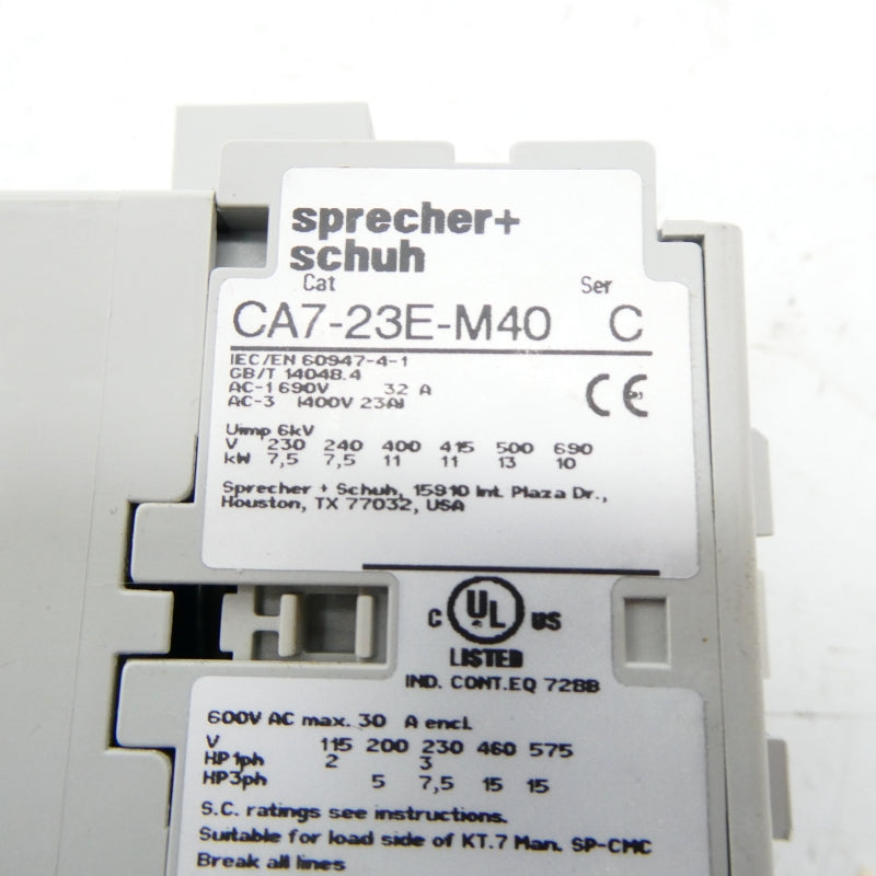 SPRECHER+SCHUH CA7-23E-M40 SER. C 24VDC 32A NSMP