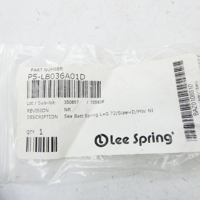 LEE SPRING P5-LB036A01D (PKG OF 5) NSMP