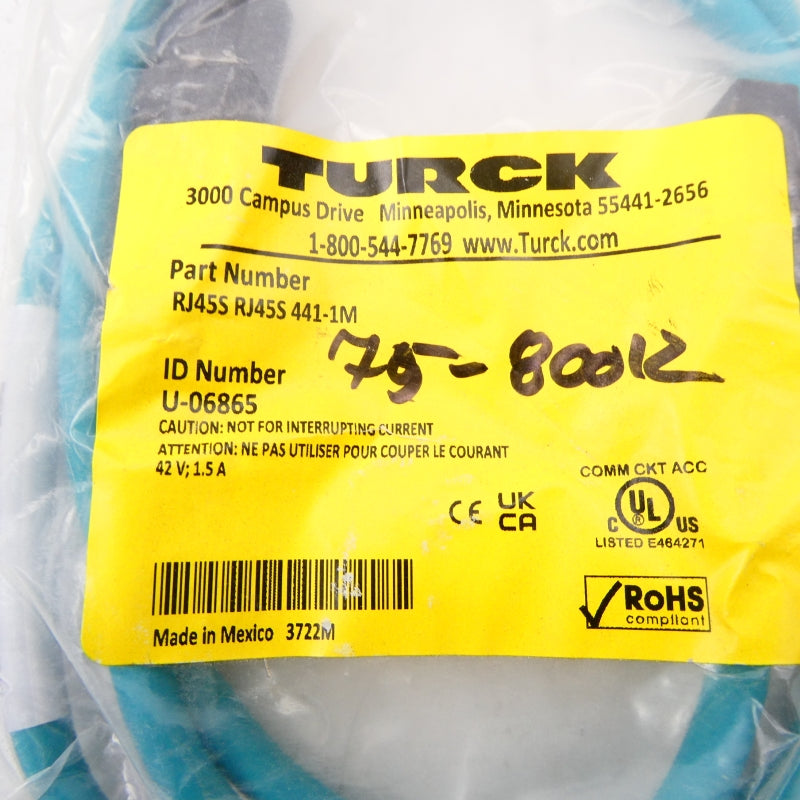 TURCK RJ45SRJ45S441-1M U-06865 42V 1.5A NSMP