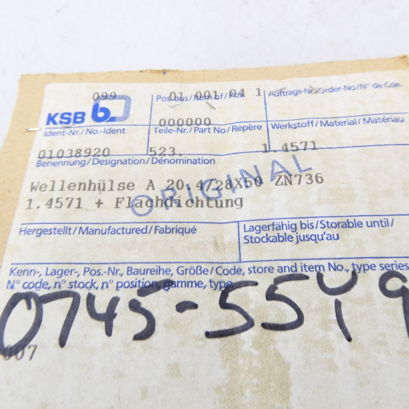 KSB 01038920 NSMP