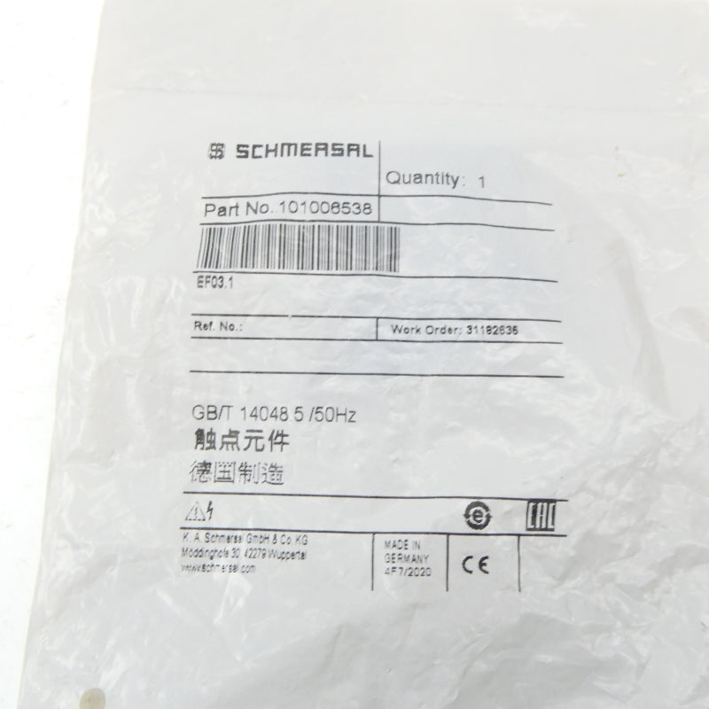 SCHMERSAL 101006538 EF03.1 250VAC 8A NSMP