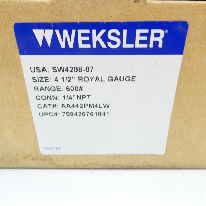 WEKSLER AA442PM4LW 600PSI 4-1/2" NSMP