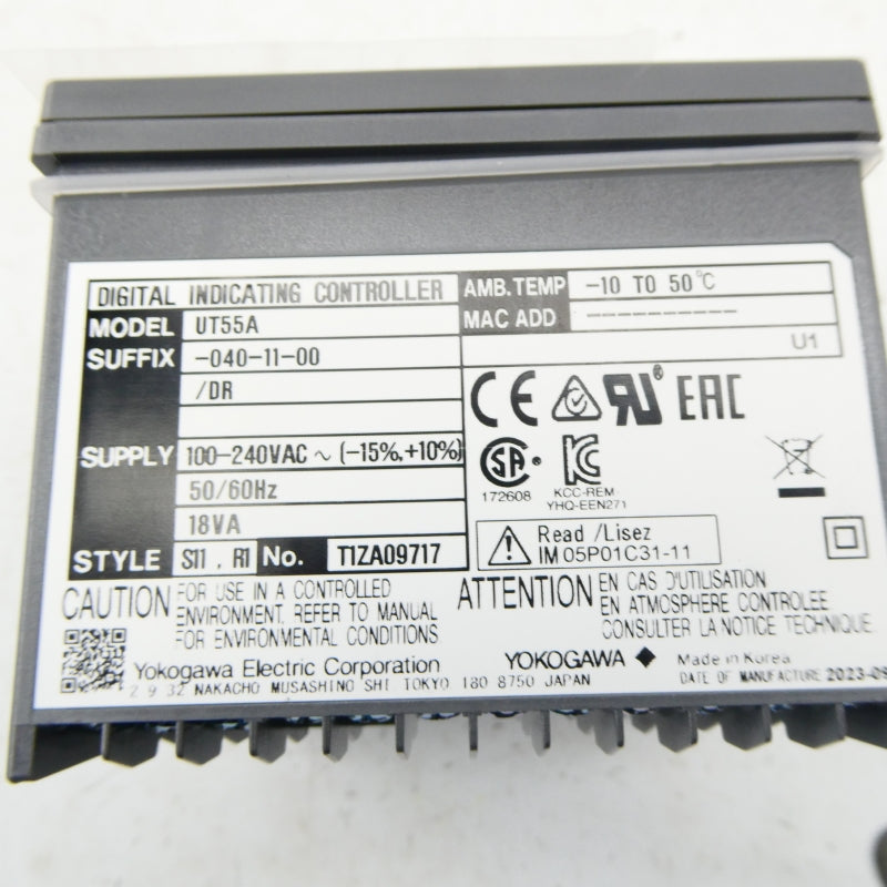 YOKOGAWA UT55A-040-11-00/DR 100-240VAC NSMP