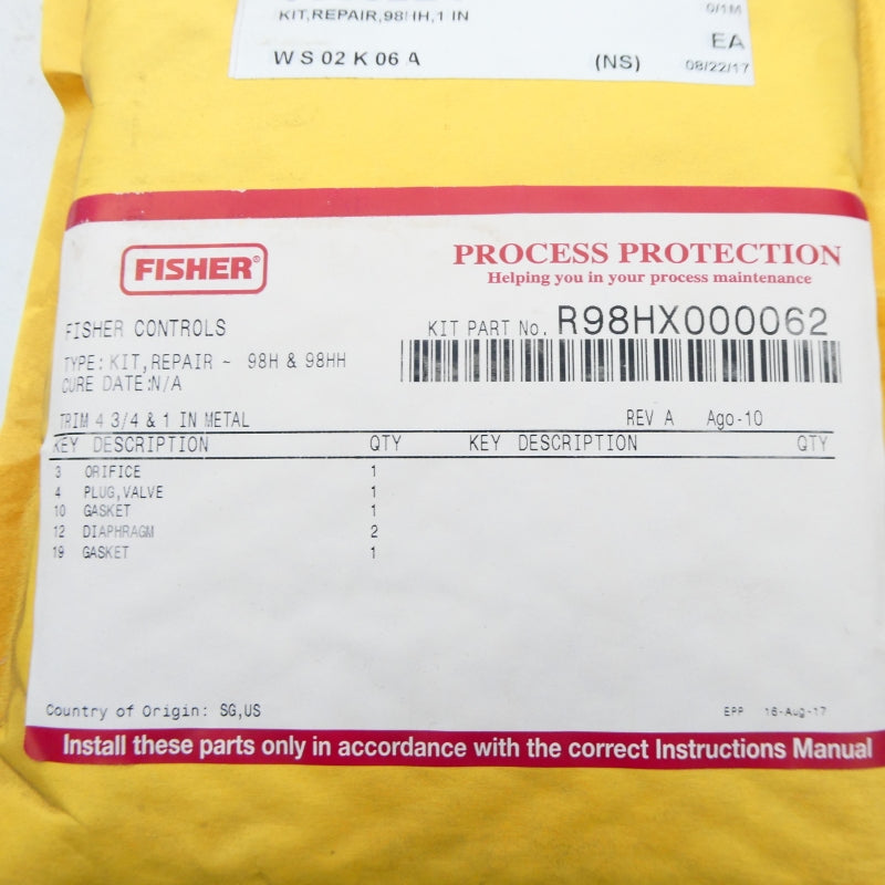 FISHER R98HX000062 NSMP