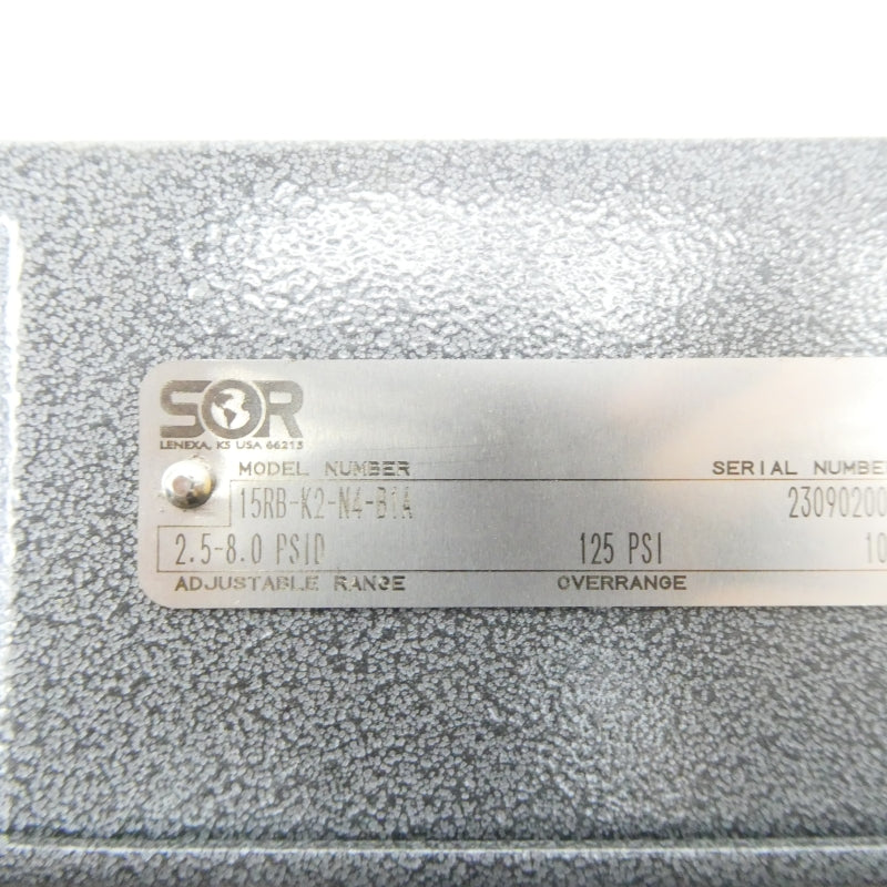 SOR 15RB-K2-N4-B1A 2.5-8PSI NSNP