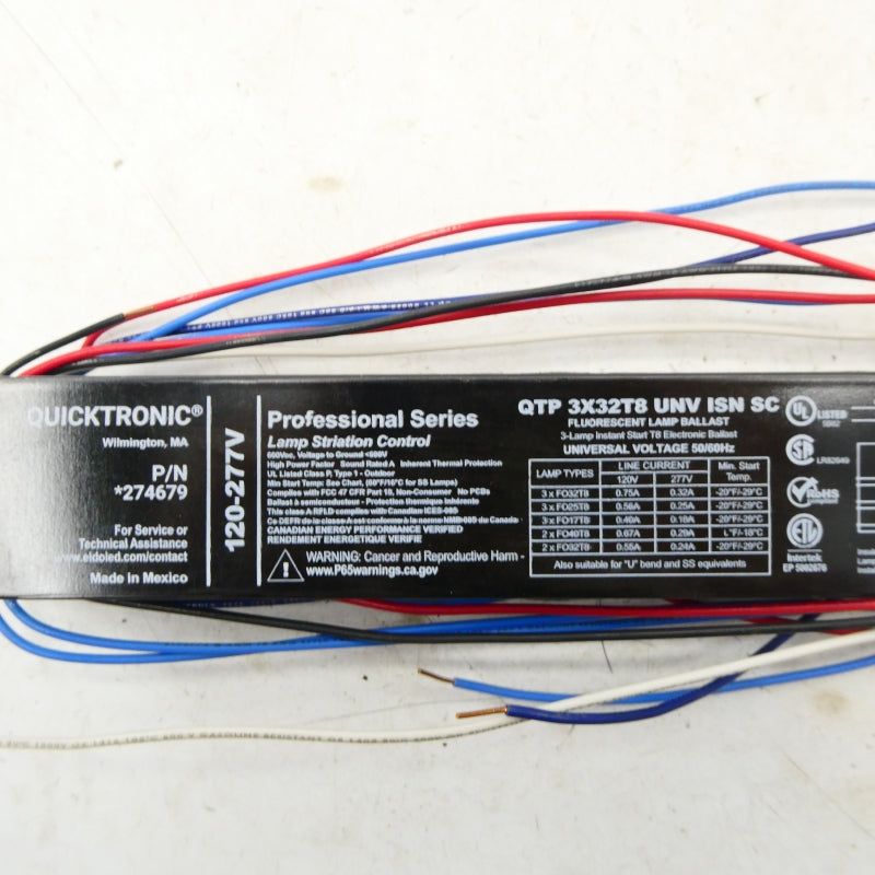QUICKTRONIC QTP3X32T8UNVISNSC 120-277V NSNP