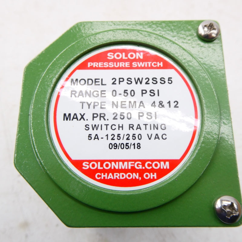 SOLON 2PSW2SS5 125/250VAC 5A 50PSI NSNP