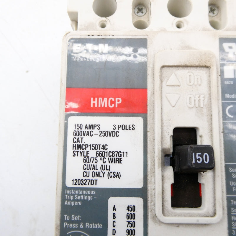 CUTLER HAMMER HMCP150T4C 600VAC 150A NSNP