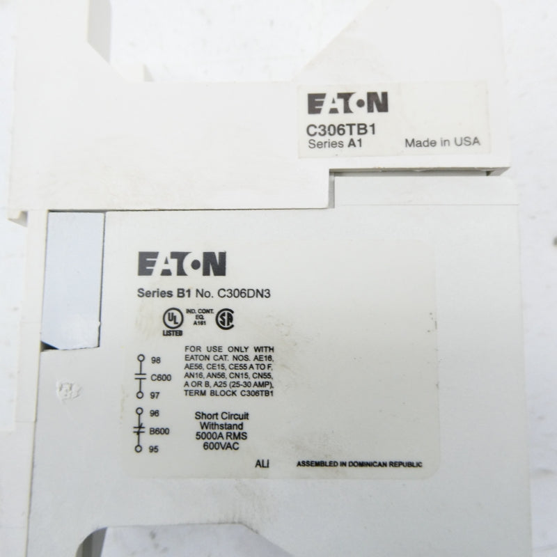 EATON C306DN3 SER. A1 W/ C306TB1 SER. A1 600VAC 5000A NSNP